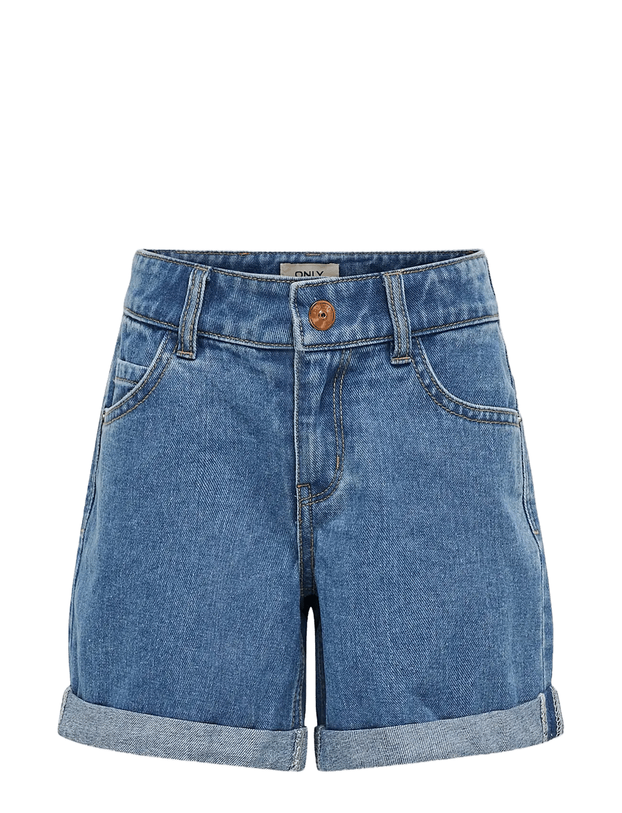 Kids Only - KOGVEGA REG MOM SHORTS DNM BJBOX NOOS - jeansshorts - medium blue denim - 1
