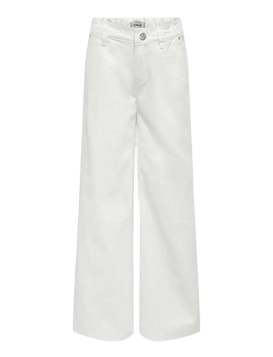 Kids Only - KOGCOMET LIFE WIDE DNM GUO020 NOOS - hosen mit weitem bein - white - 1