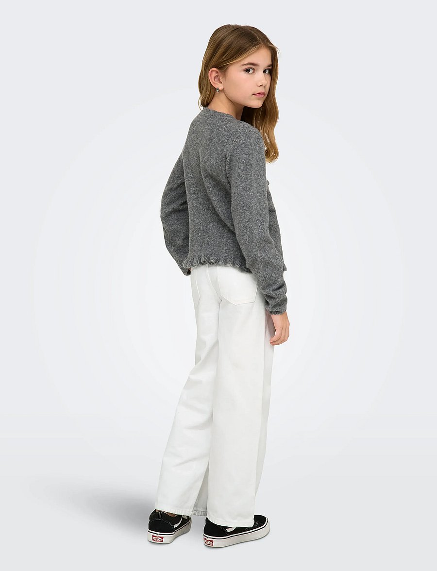 Kids Only - KOGCOMET LIFE WIDE DNM GUO020 NOOS - hosen mit weitem bein - white - 3