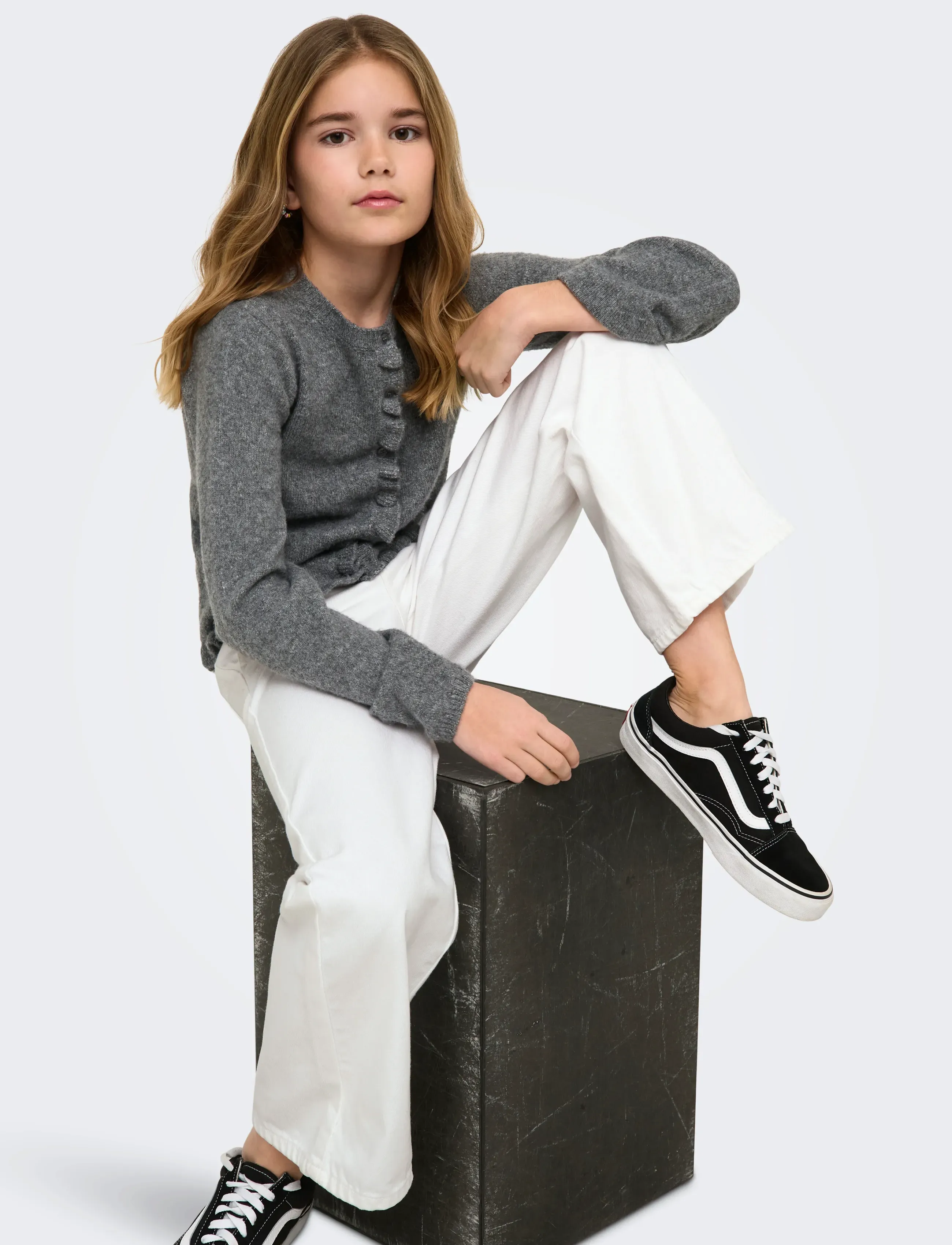 Kids Only - KOGCOMET LIFE WIDE DNM GUO020 NOOS - wide leg jeans - white - 4