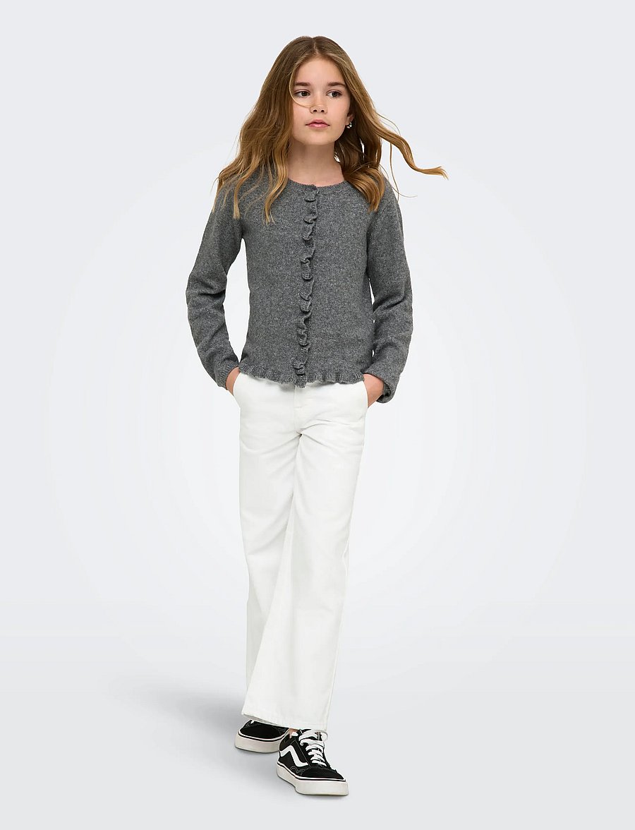 Kids Only - KOGCOMET LIFE WIDE DNM GUO020 NOOS - hosen mit weitem bein - white - 5