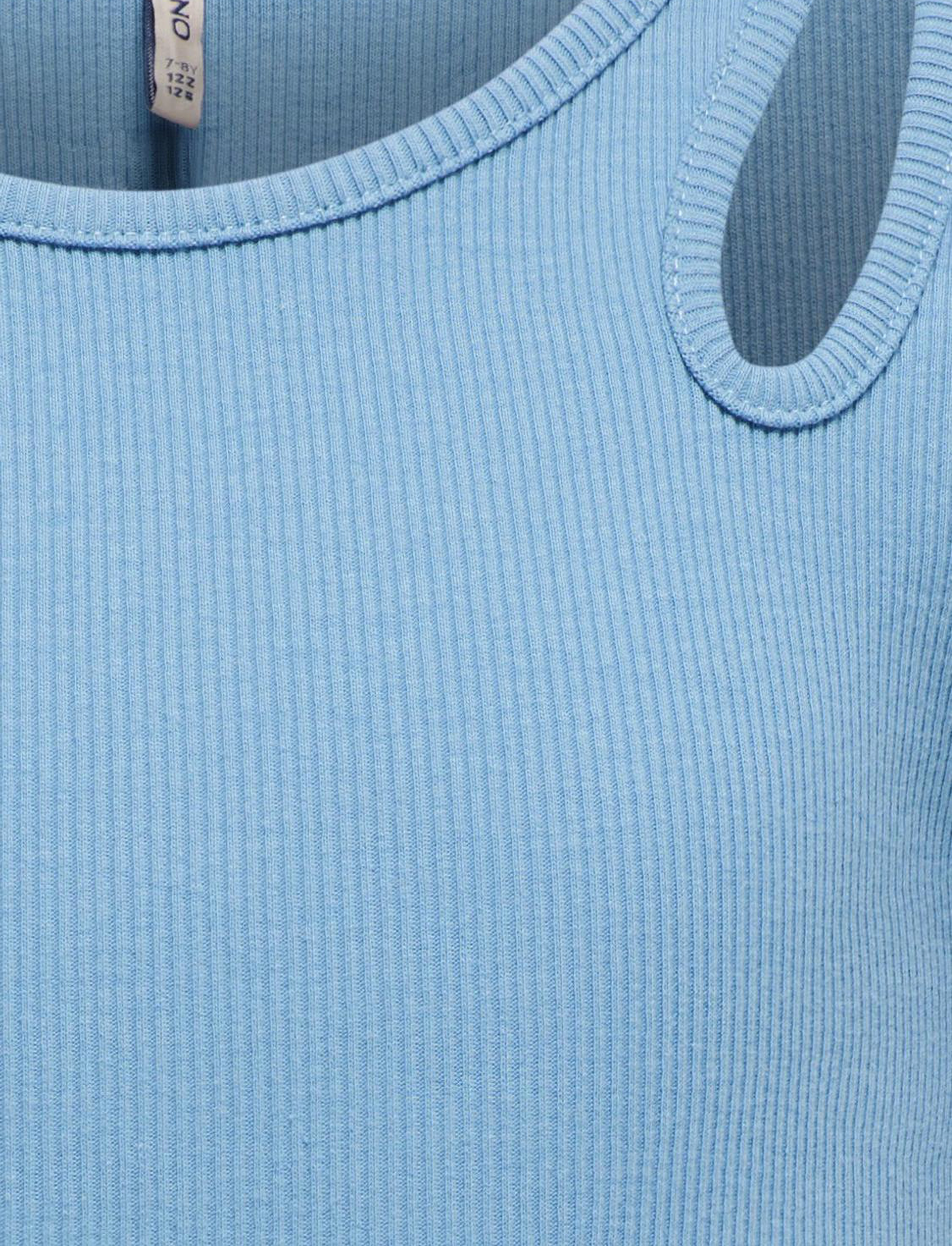 Kids Only - KOGNESSA S/S CUT OUT TOP BOX JRS NOOS - blissful blue - 3