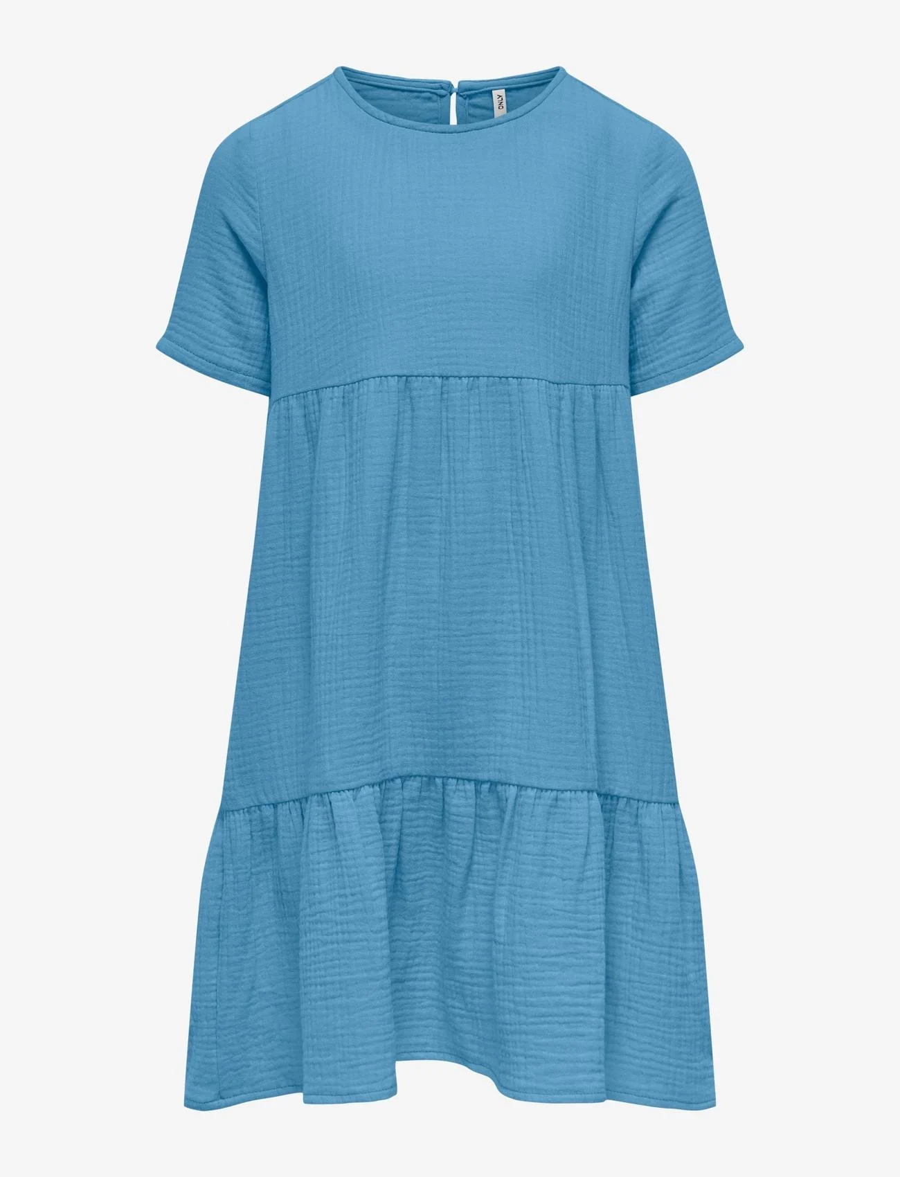 Kids Only - KOGTHYRA S/S LAYERED DRESS WVN - laisvalaikio suknelės trumpomis rankovėmis - blissful blue - 0