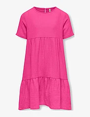 Kids Only - KOGTHYRA S/S LAYERED DRESS WVN - short-sleeved casual dresses - raspberry rose - 0