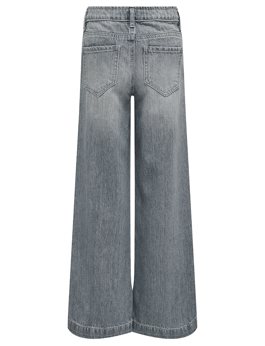 Kids Only - KOGCOMET WIDE LEG DNM MAT624 NOOS - hosen mit weitem bein - medium grey denim - 2