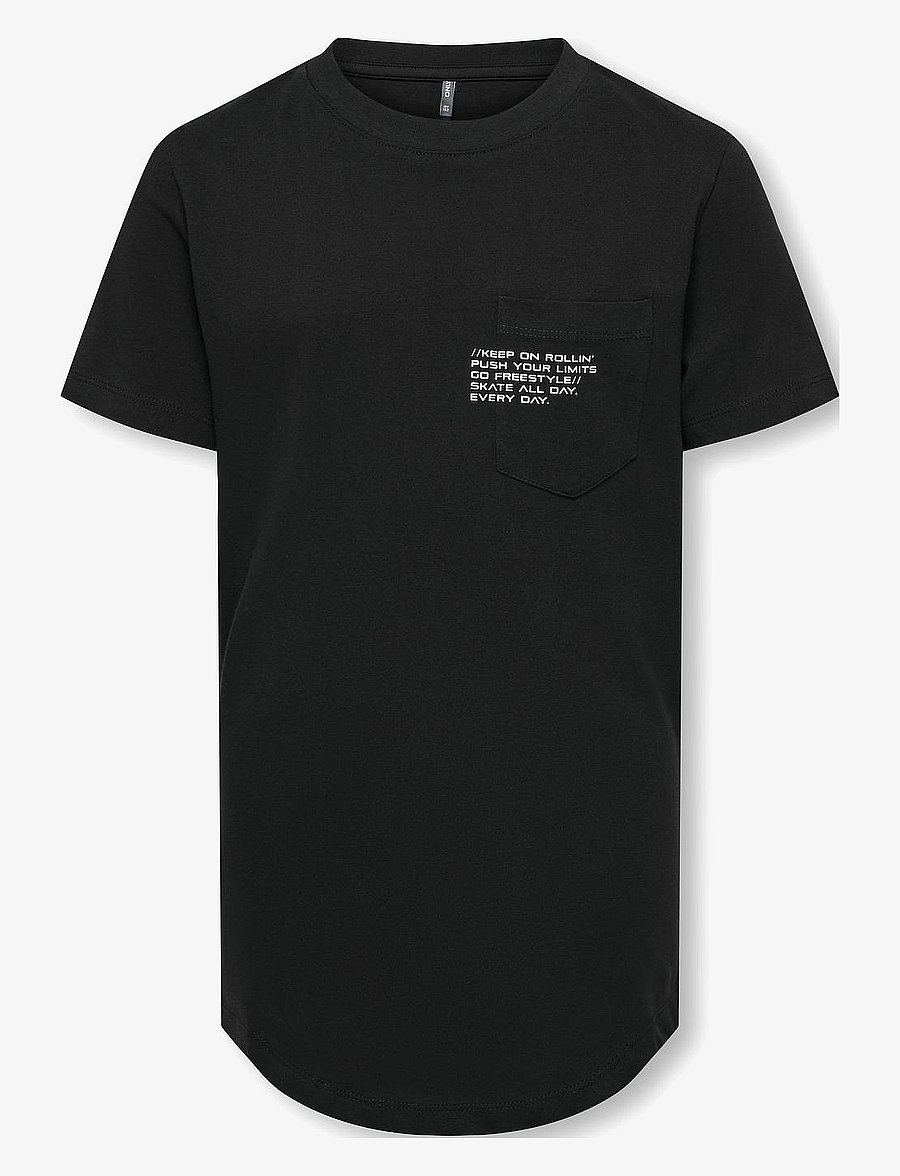 Kids Only - KOBMARINUS S/S TEE PRINT BOX JRS NOOS - kortærmede t-shirts - black - 1