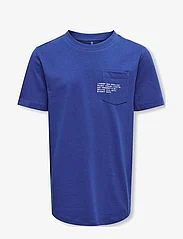 Kids Only - KOBMARINUS S/S TEE PRINT BOX JRS NOOS - kortærmede t-shirts - blue quartz - 0