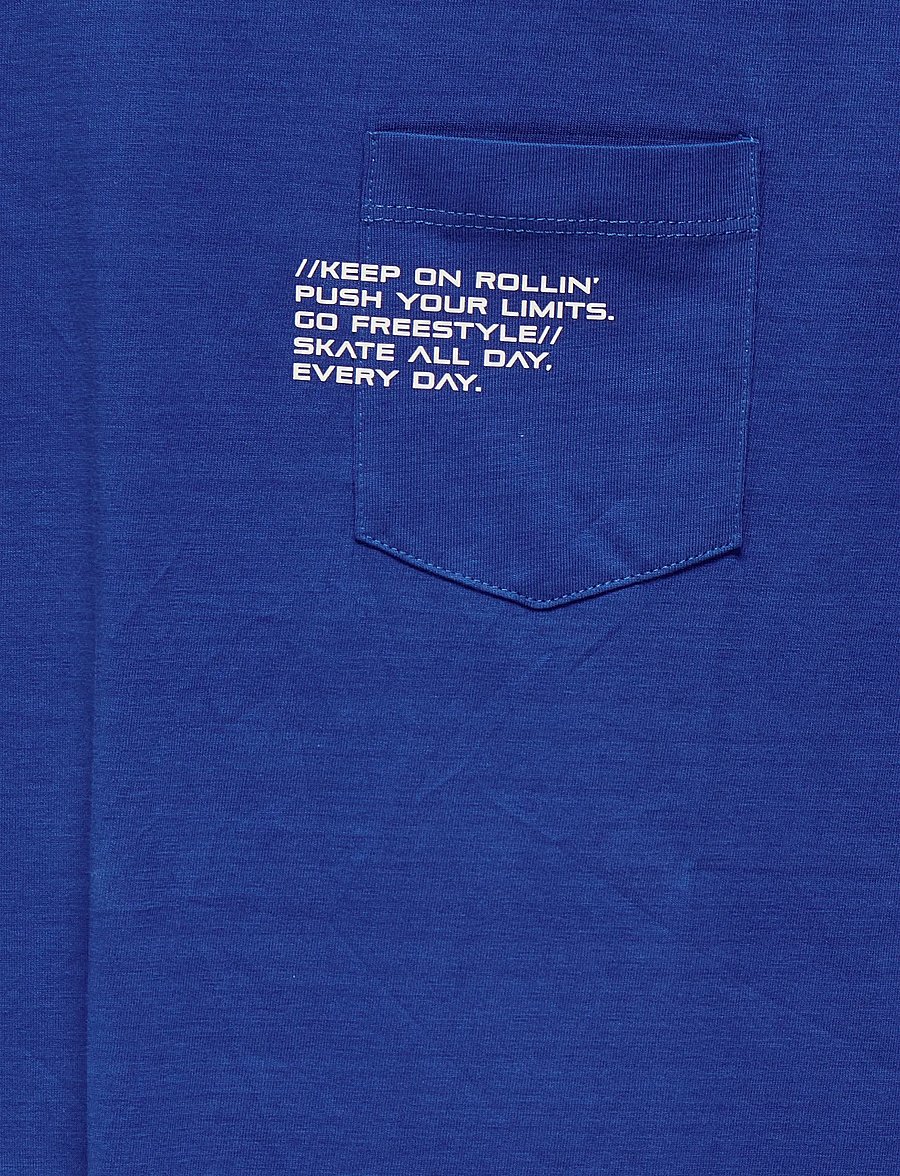 Kids Only - KOBMARINUS S/S TEE PRINT BOX JRS NOOS - kurzärmelige - blue quartz - 3