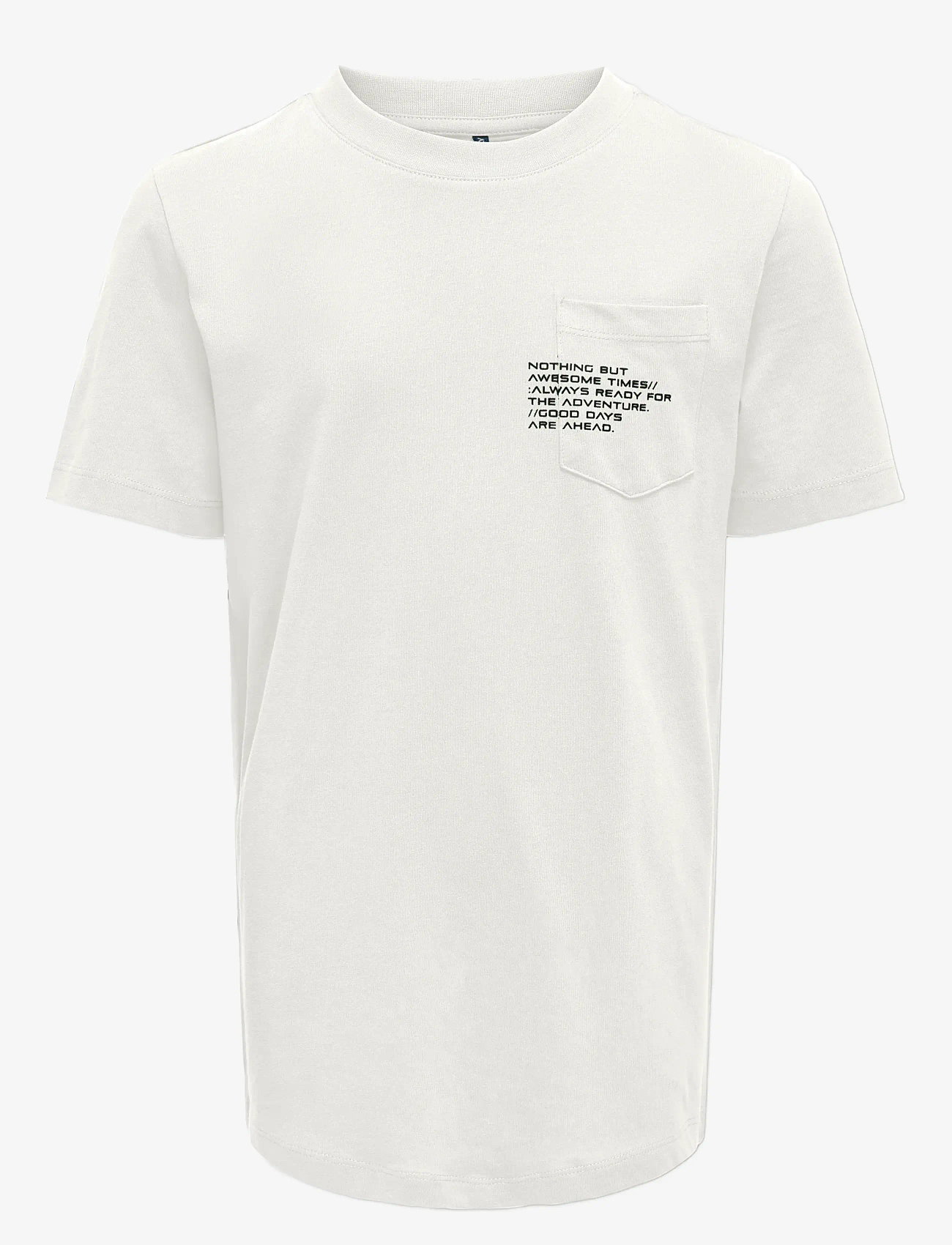 Kids Only - KOBMARINUS S/S TEE PRINT BOX JRS NOOS - herbstliche kleidung - cloud dancer - 0