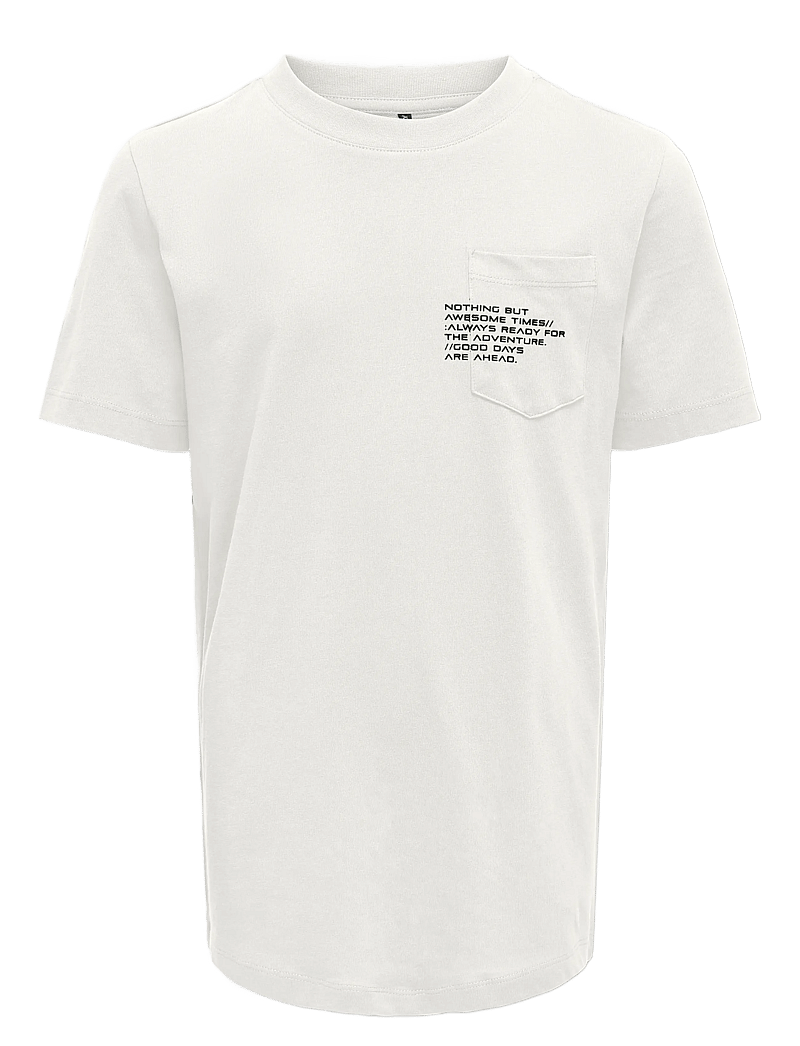 Kids Only - KOBMARINUS S/S TEE PRINT BOX JRS NOOS - kortærmede t-shirts - cloud dancer - 1