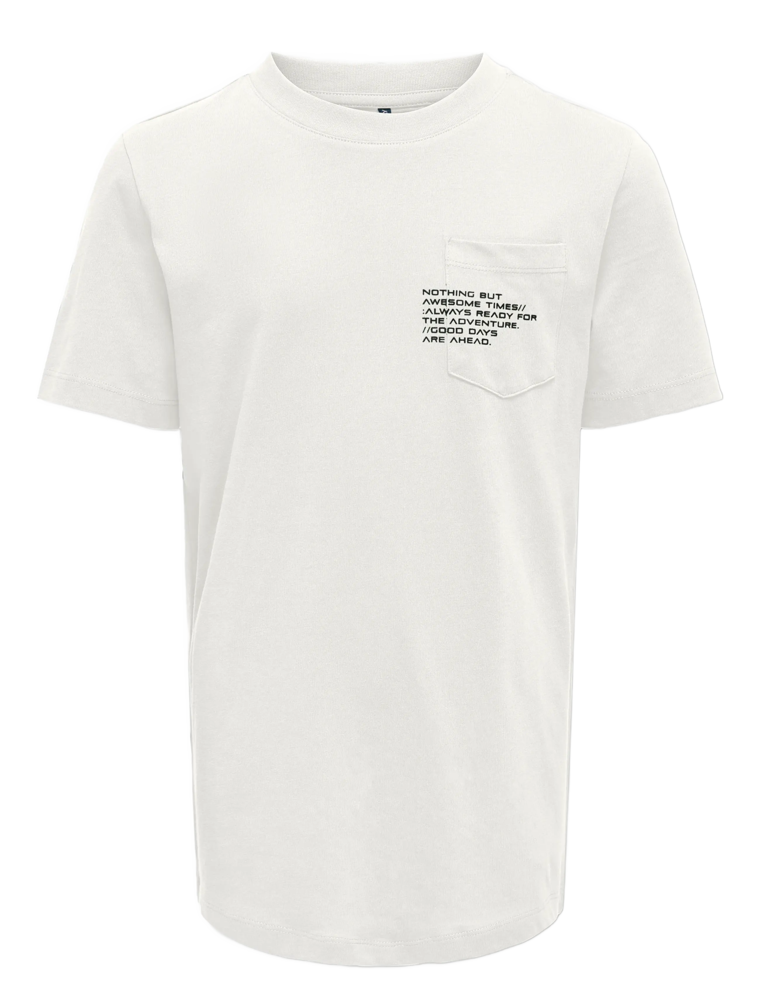Kids Only KOBMARINUS S/S TEE PRINT BOX JRS NOOS - T-shirts - CLOUD DANCER / white