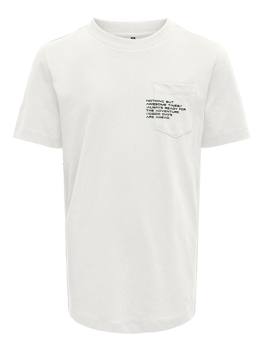 Kids Only - KOBMARINUS S/S TEE PRINT BOX JRS NOOS - kortærmede t-shirts - cloud dancer - 1