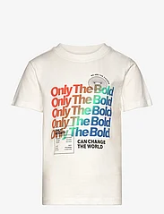 Kids Only - KOBLOKIS S/S TEE BOX JRS - kortærmede t-shirts - cloud dancer - 0