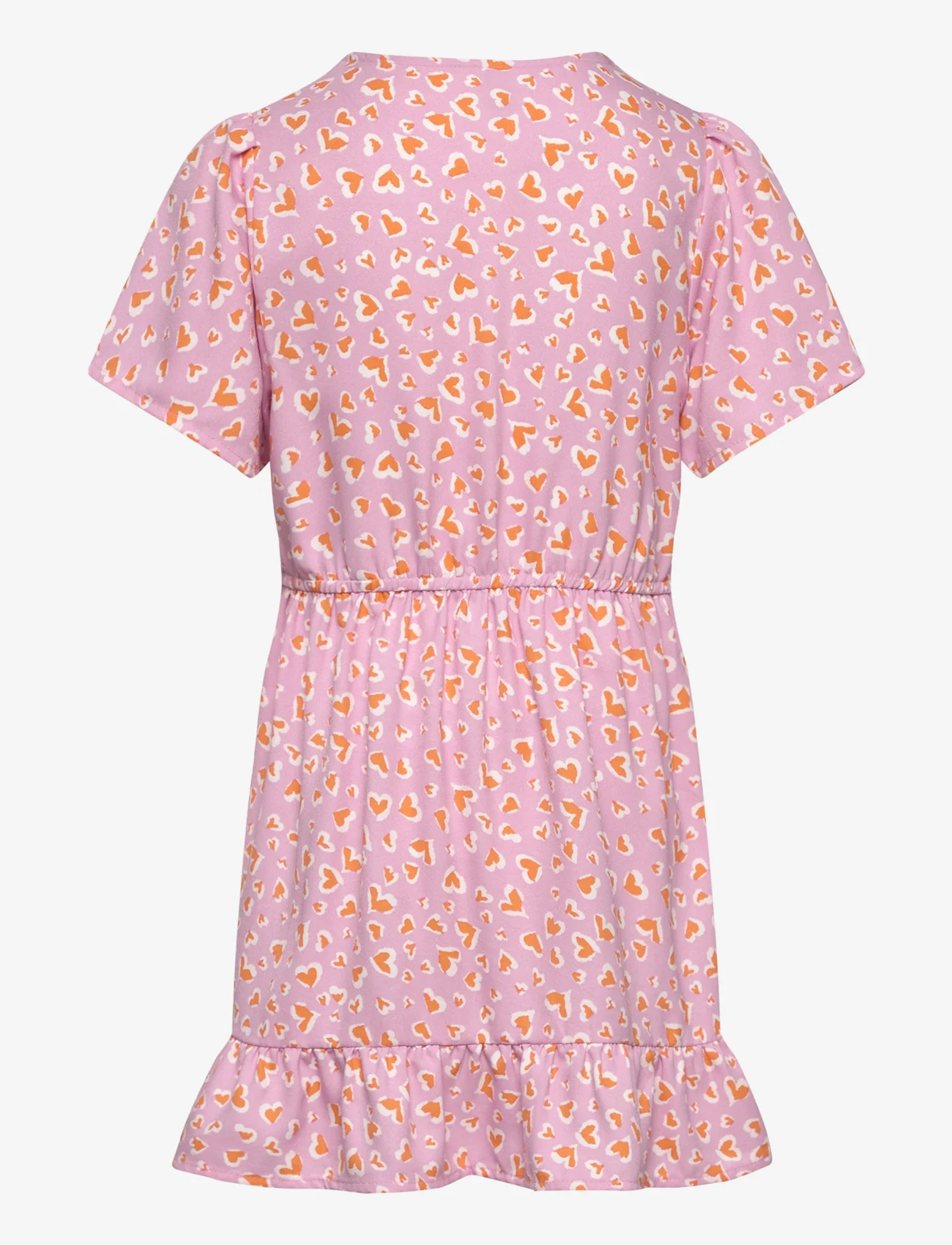Kids Only - KOGPALMA S/S DRESS PTM - kurzärmelige freizeitkleider - begonia pink - 1