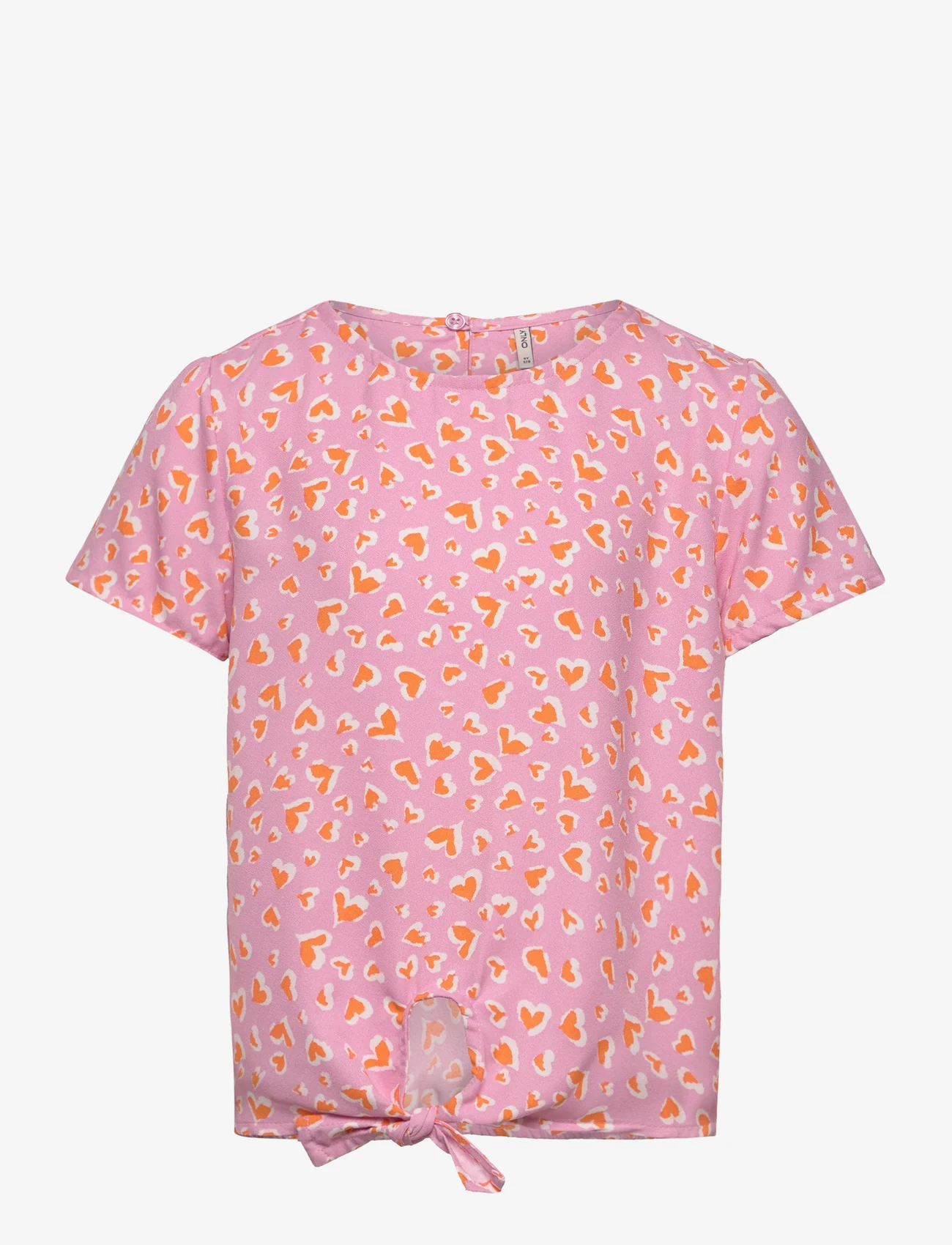Kids Only - KOGPALMA KNOT S/S TOP PTM - kortärmade t-shirts - begonia pink - 0