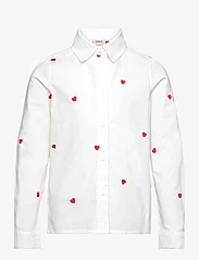 Kids Only - KOGLINA GRACE L/S EMB SHIRT WVN - långärmade skjortor - bright white - 0