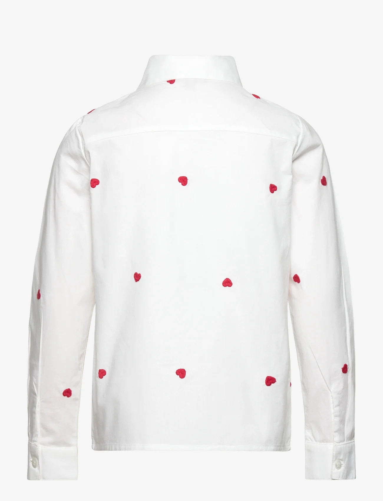 Kids Only - KOGLINA GRACE L/S EMB SHIRT WVN - langermede skjorter - bright white - 1