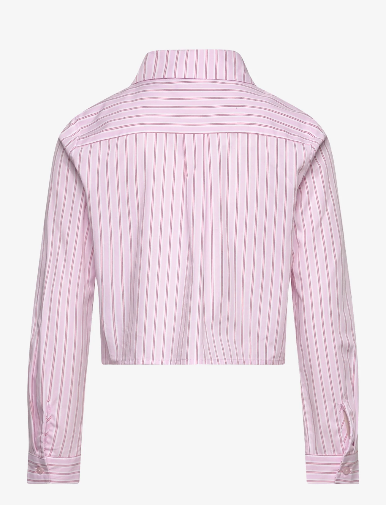 Kids Only - KOGHOLLY MICHELLE STRIPE SHORT SHIRT WVN - langärmlige hemden - begonia pink - 1