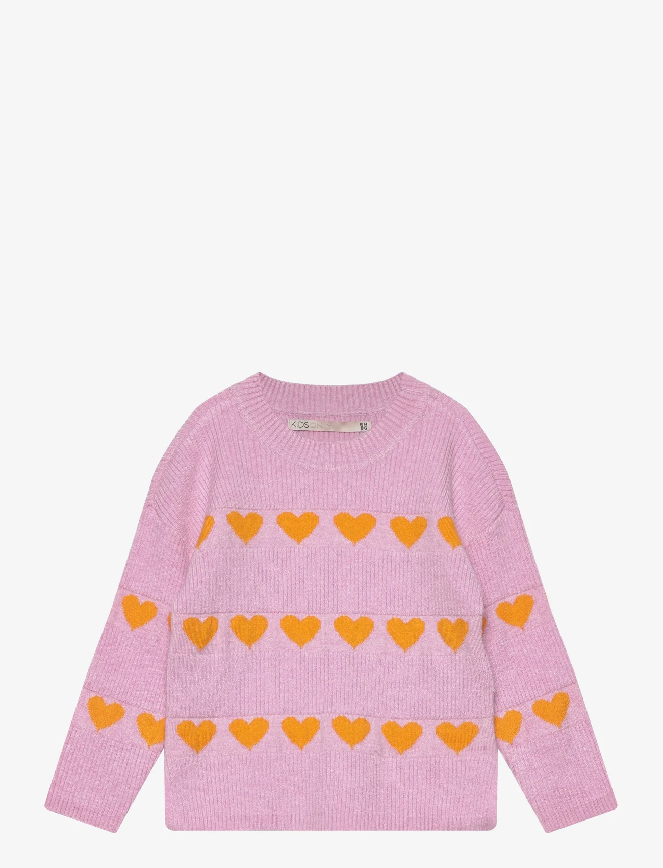 Kids Only - KMGDANA L/S HEART O-NECK KNT - pullover - begonia pink - 0