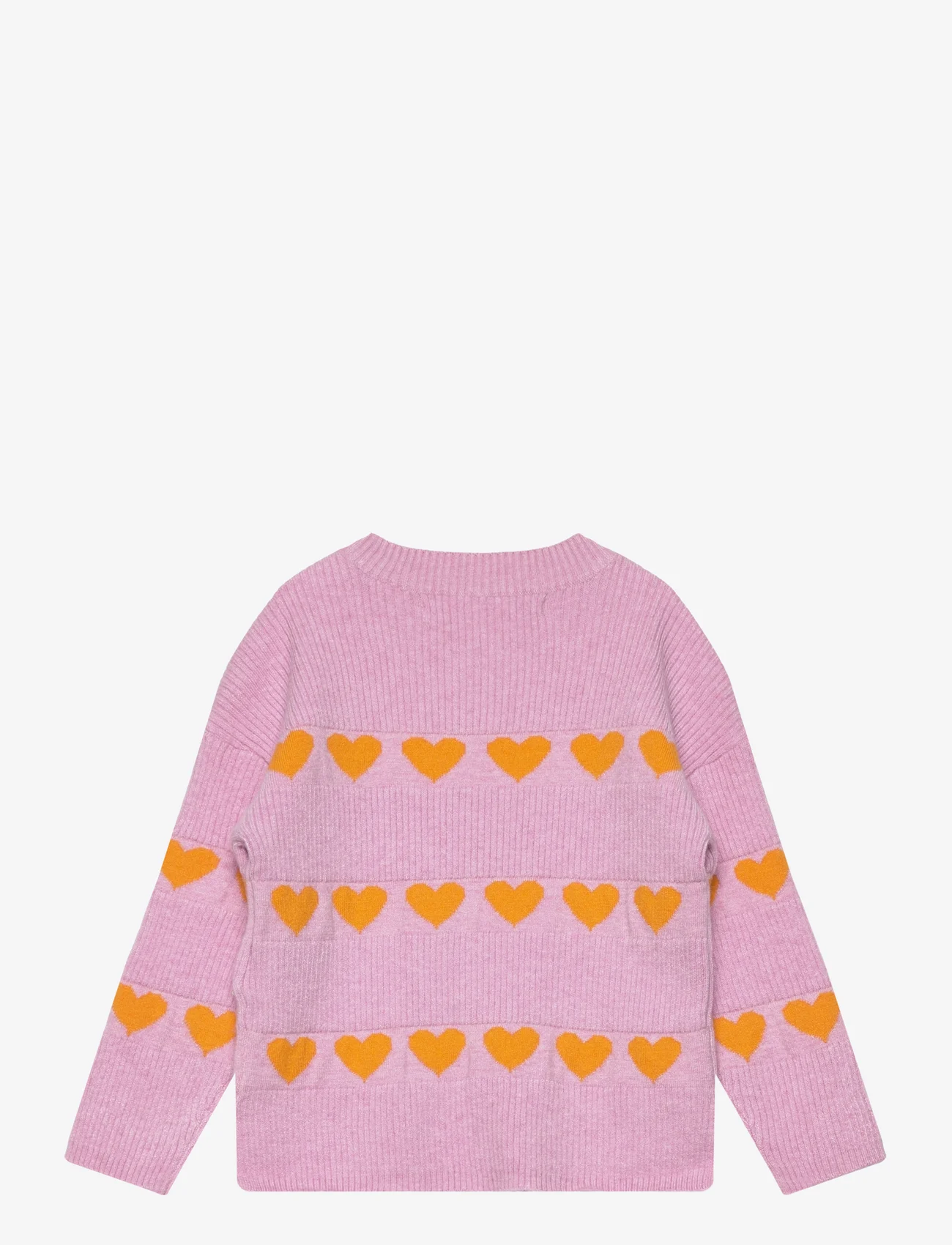 Kids Only - KMGDANA L/S HEART O-NECK KNT - pullover - begonia pink - 1