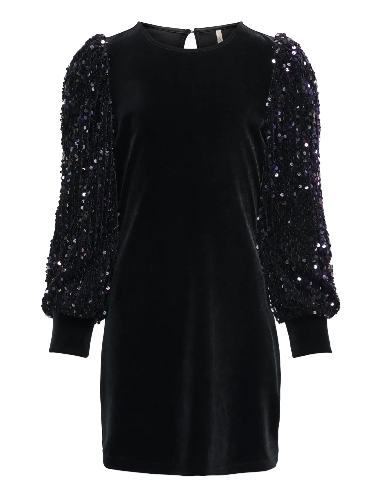 Kids Only KOGCONFIDENCE L/S SEQUINS DRESS JRS - Børn - BLACK / black