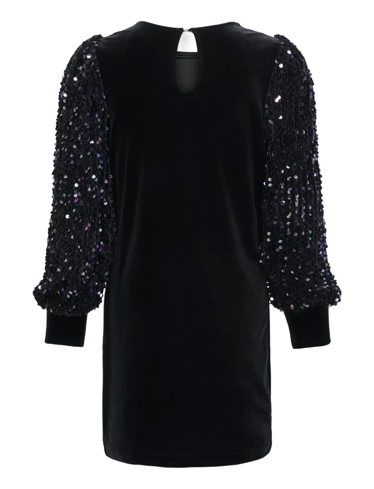 Kids Only - KOGCONFIDENCE L/S SEQUINS DRESS JRS - festkjoler - black - 1