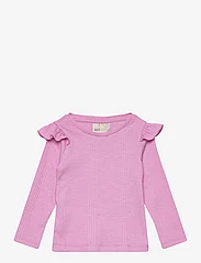 Kids Only - KMGSILJA L/S O-NECK FRILL JRS - langærmede t-shirts - begonia pink - 0