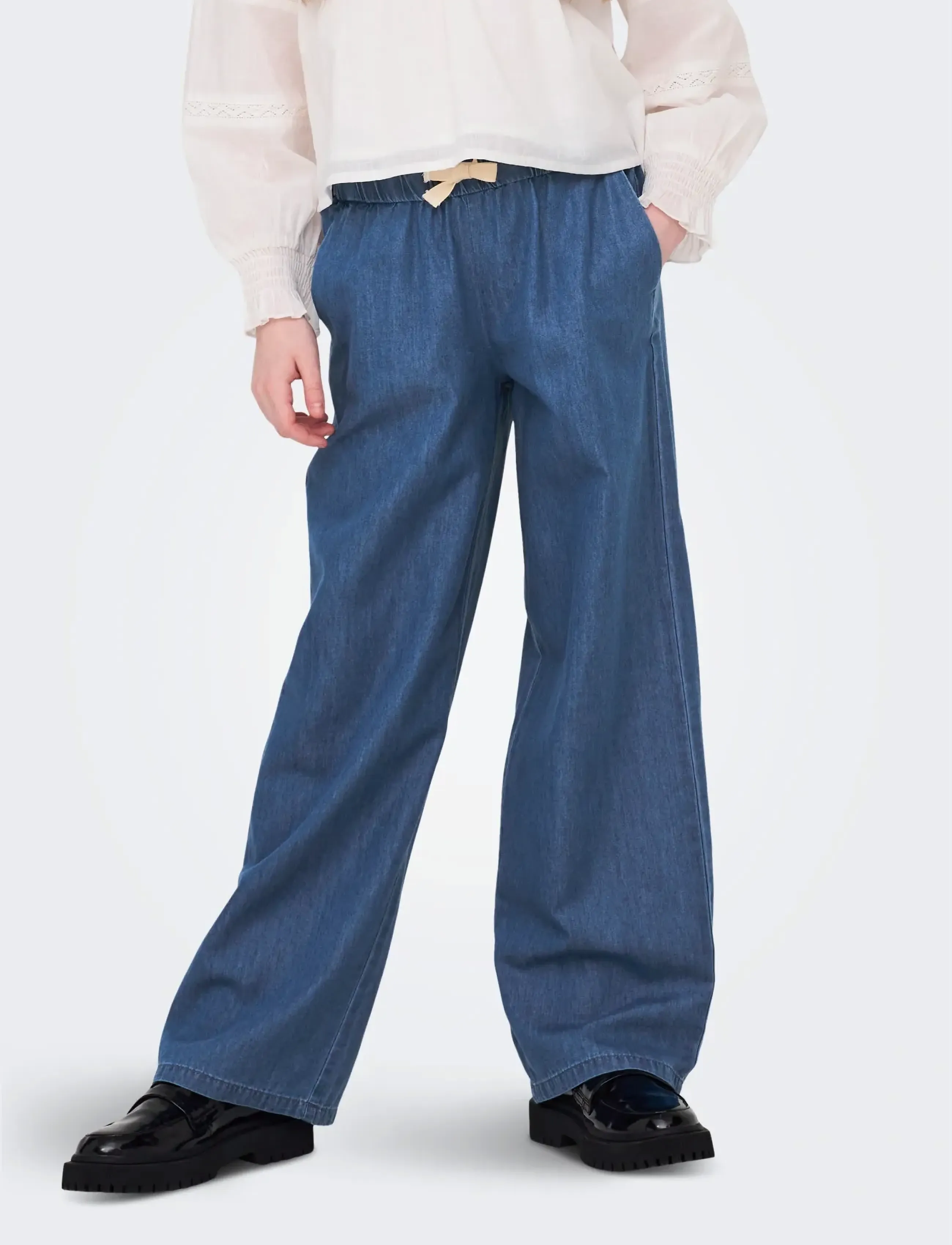 Kids Only KOGBEA PALAZZO DNM PANT GUA NOOS - Underdele - MEDIUM BLUE DENIM / blue