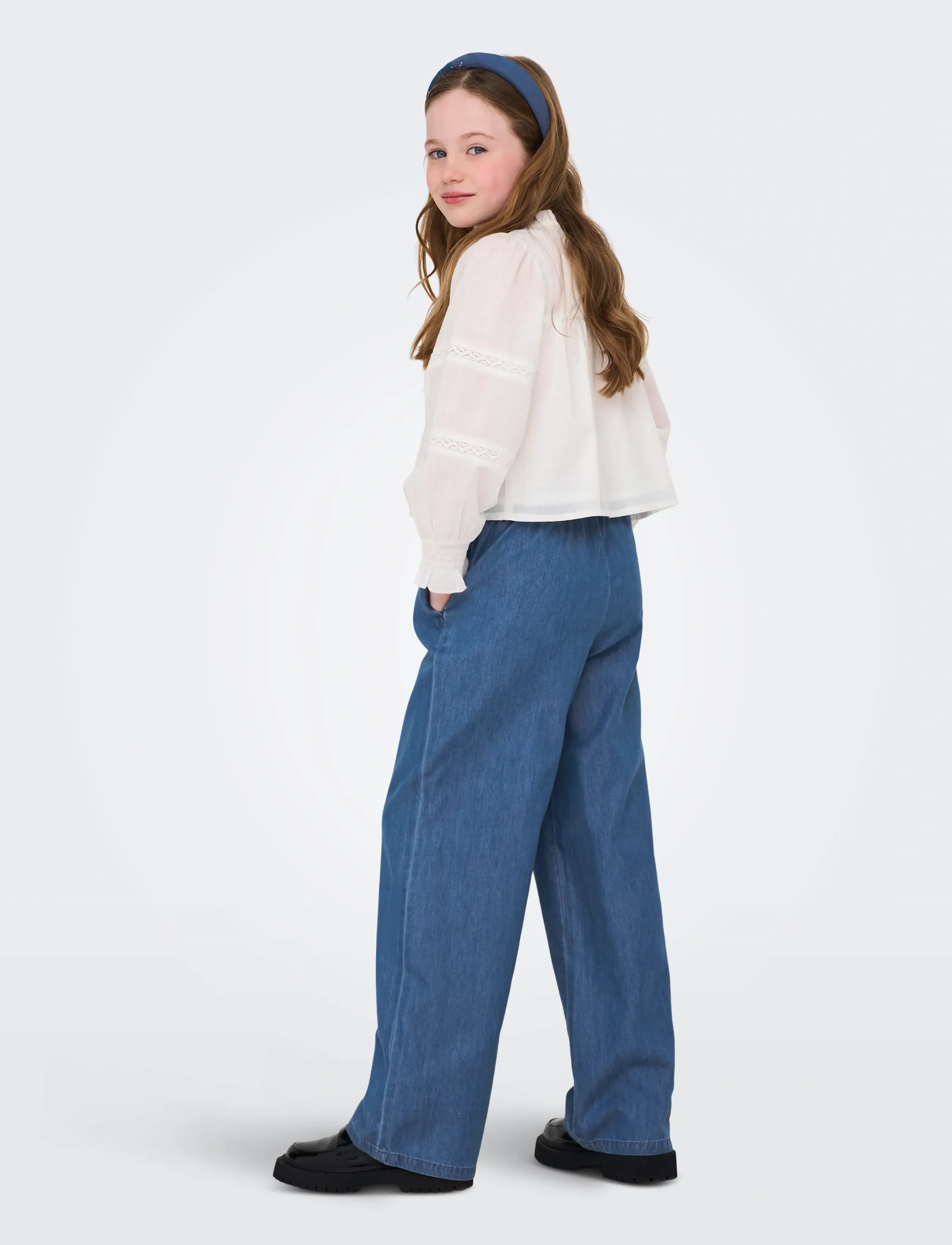 Kids Only - KOGBEA PALAZZO DNM PANT GUA NOOS - brede jeans - medium blue denim - 3