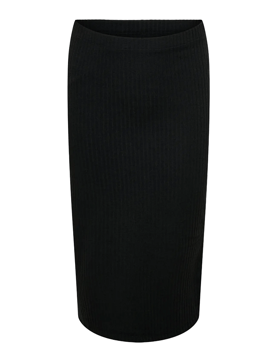 Kids Only - KOGNELLA LONG SIDE SLIT SKIRT JRS NOOS - jupes midi - black - 1