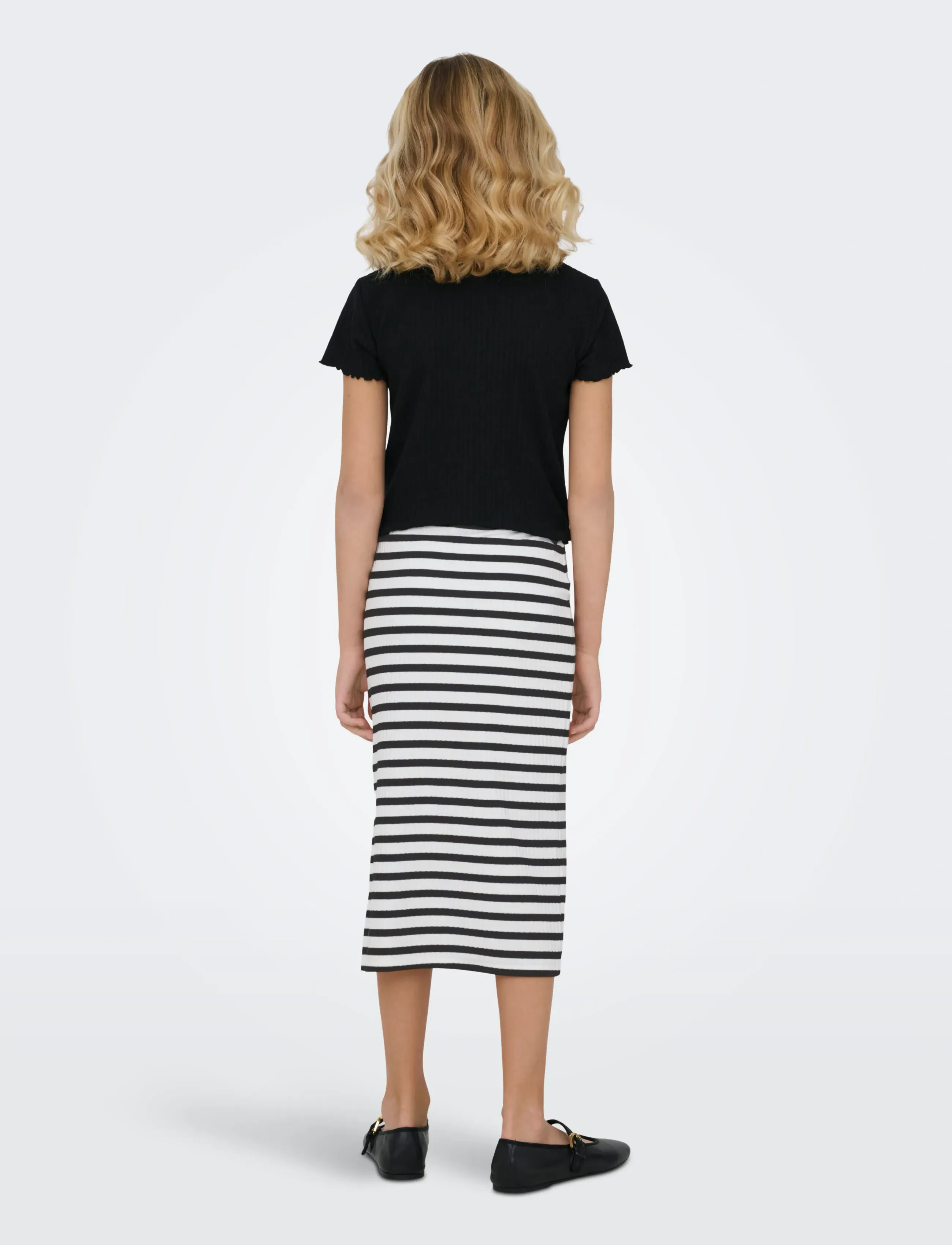 Kids Only - KOGNELLA LONG SIDE SLIT SKIRT JRS NOOS - jupes midi - black - 3
