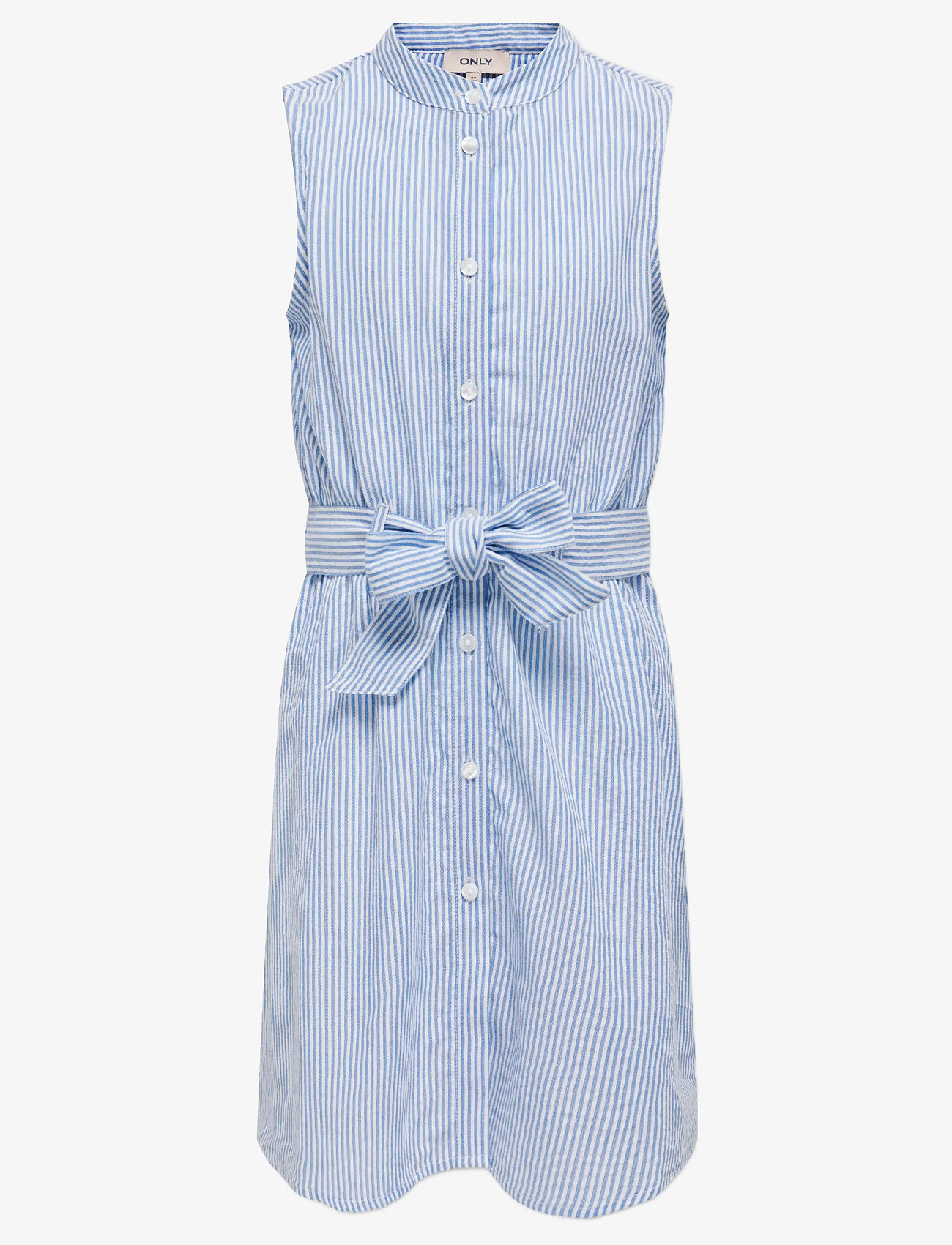 Kids Only - KOGSMILLA S/L BELT DRESS WVN - Ärmlösa vardagsklänningar - cloud dancer - 0