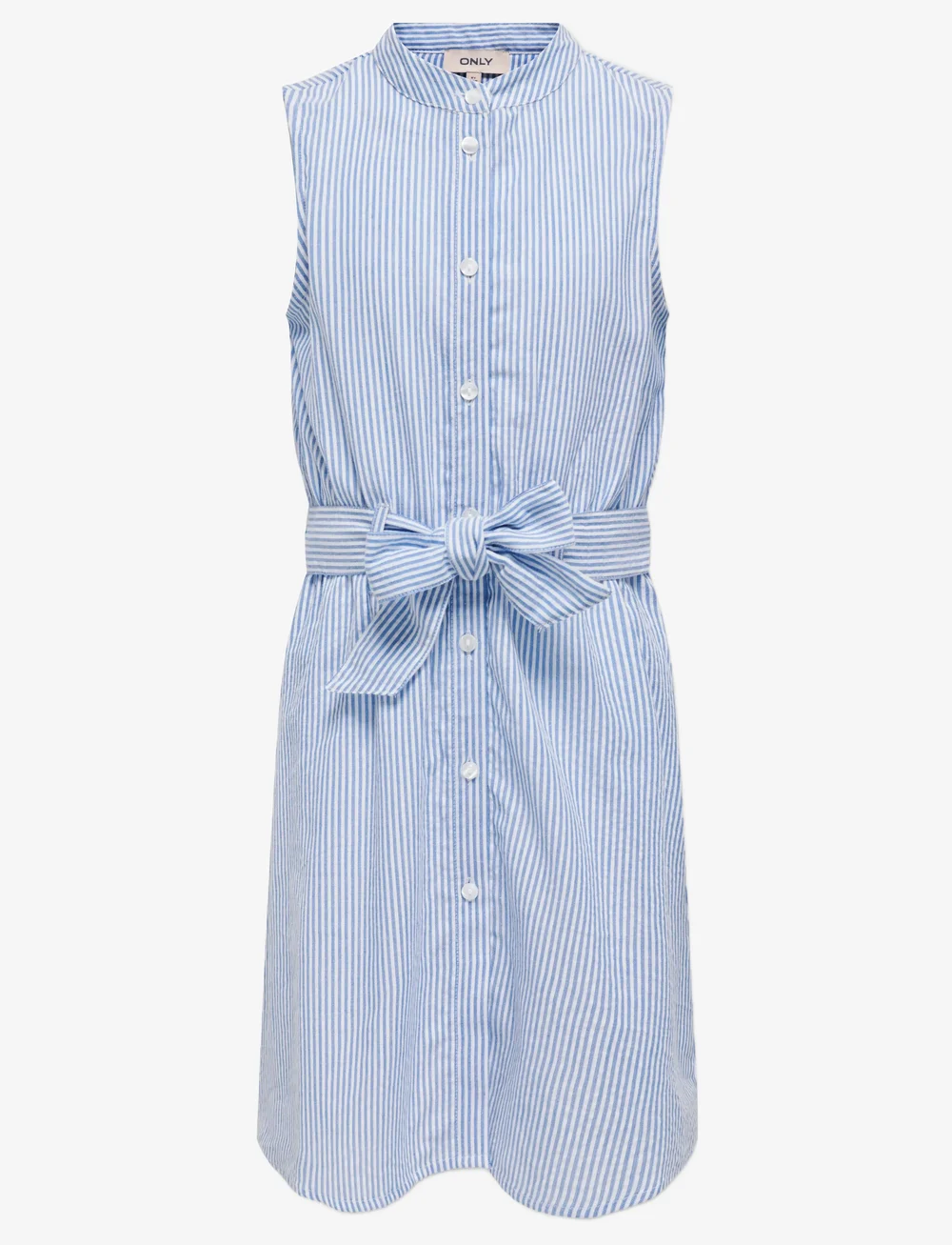 Kids Only - KOGSMILLA S/L BELT DRESS WVN - Ärmlösa vardagsklänningar - cloud dancer - 0