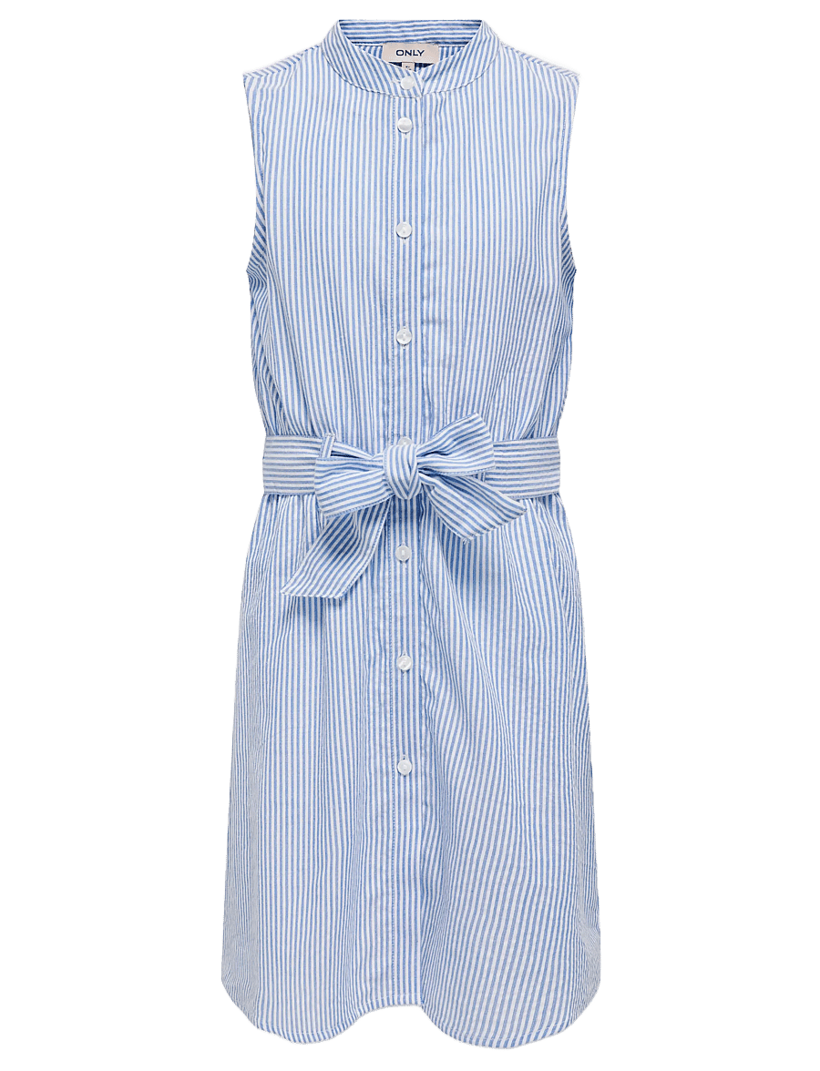 Kids Only - KOGSMILLA S/L BELT DRESS WVN - robes décontractées sans manches - cloud dancer - 0