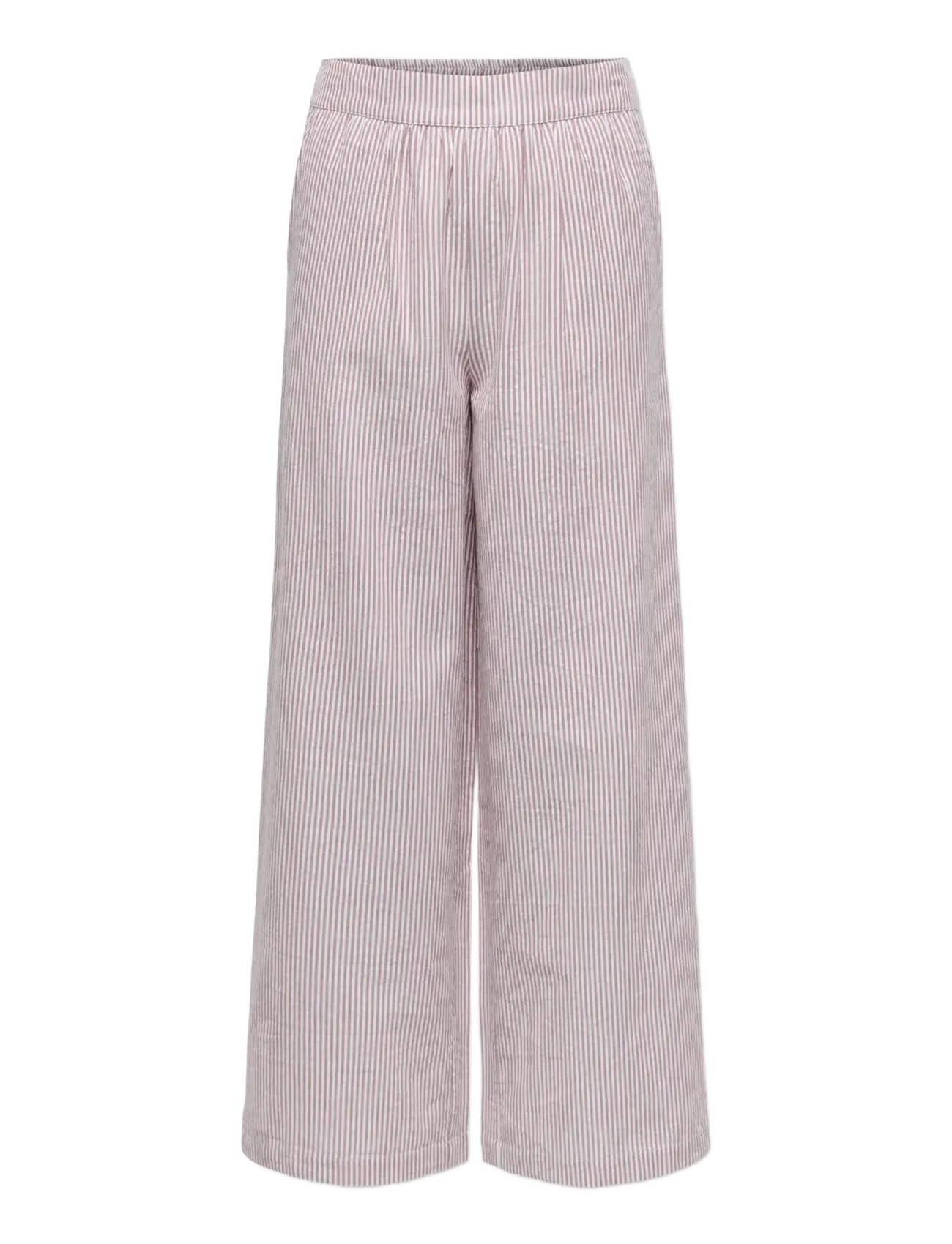 Kids Only KOGSMILLA LIFE STRIPE PANT WVN NOOS - Vaatteet - ROSE BROWN / pink/rose