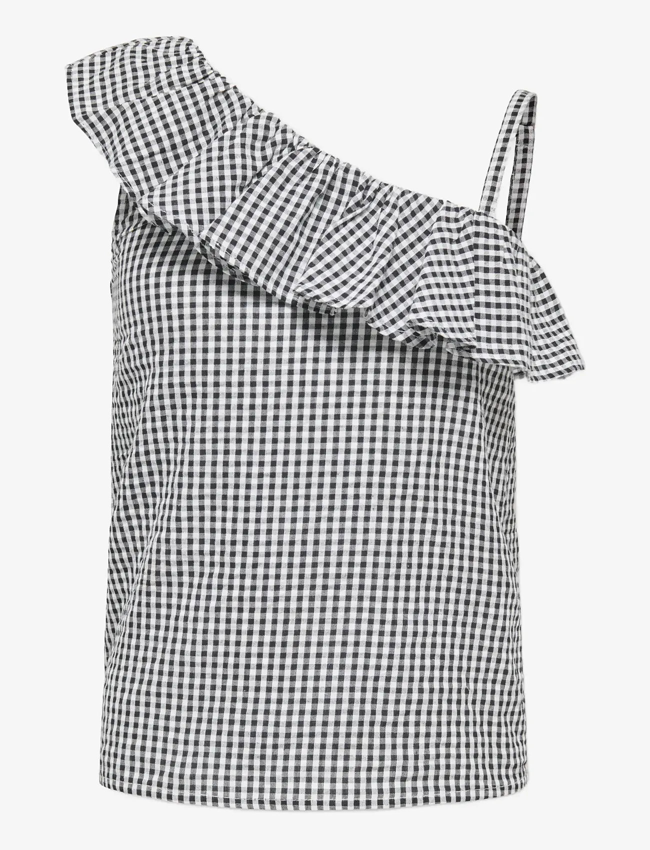 Kids Only - KOGSMILLA S/L ONESHOULDER TOP WVN - tank tops - black - 1