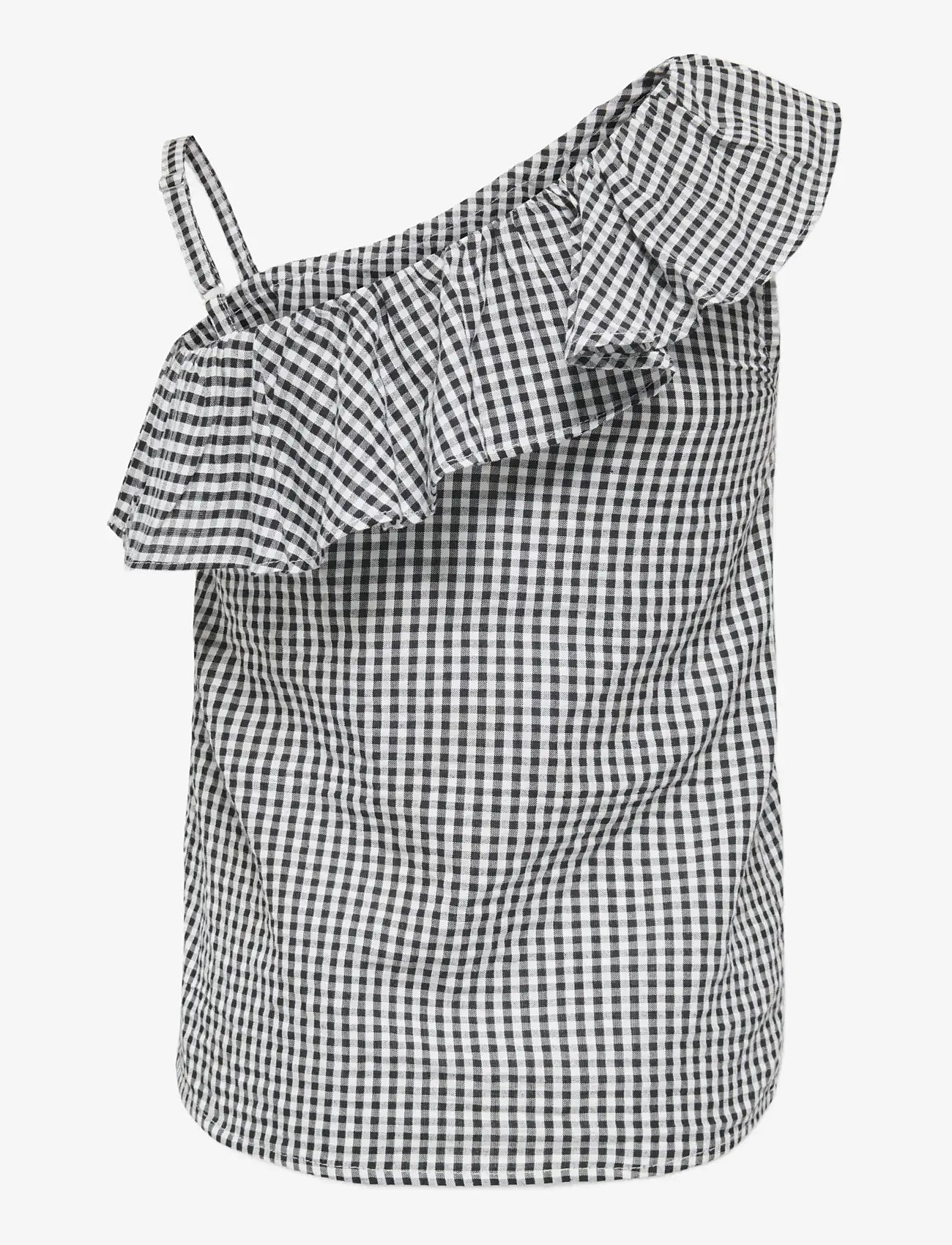 Kids Only - KOGSMILLA S/L ONESHOULDER TOP WVN - tank tops - black - 2