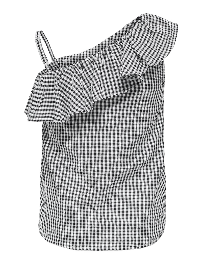 Kids Only - KOGSMILLA S/L ONESHOULDER TOP WVN - tanktops - black - 2