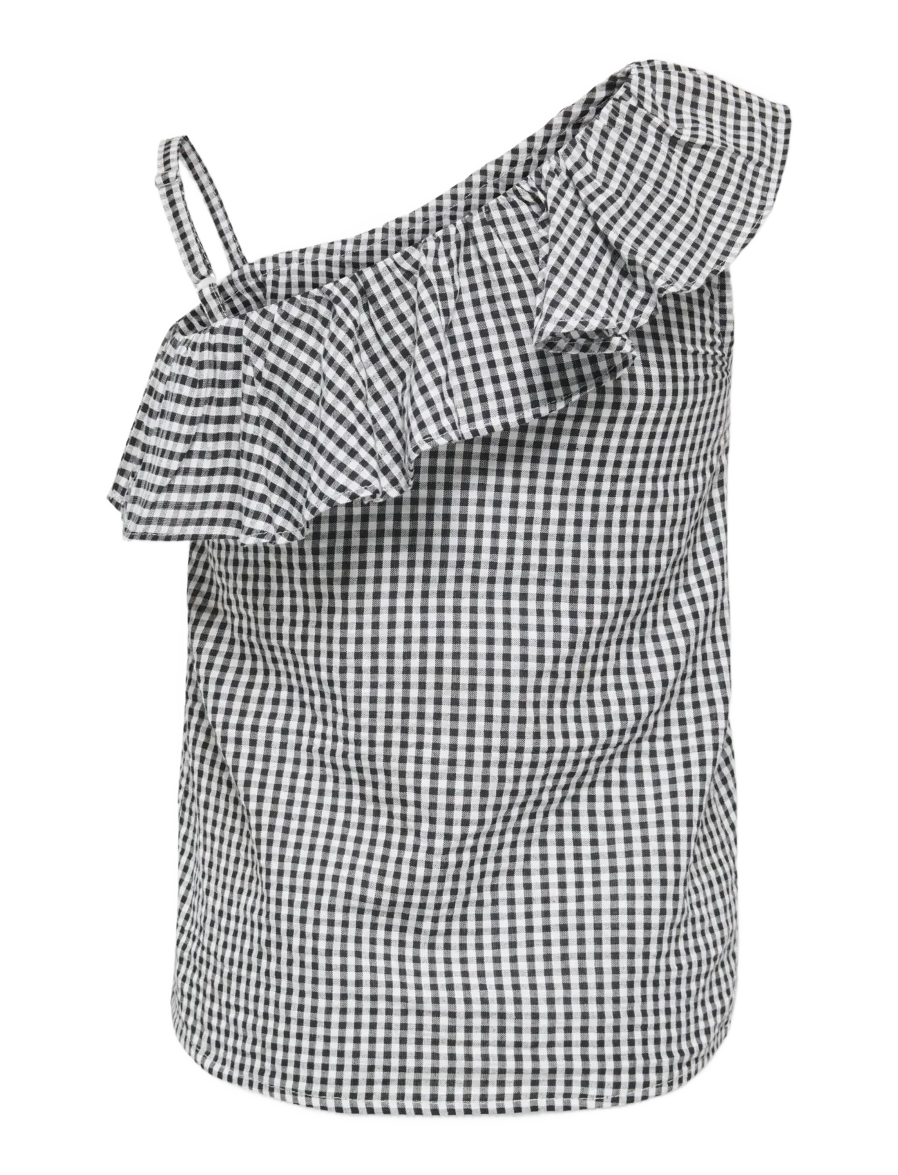 Kids Only - KOGSMILLA S/L ONESHOULDER TOP WVN - tanktops - black - 2