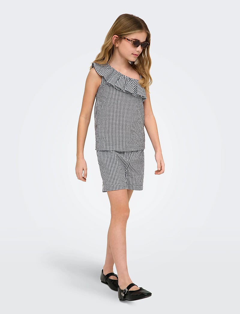 Kids Only - KOGSMILLA S/L ONESHOULDER TOP WVN - tanktops - black - 4