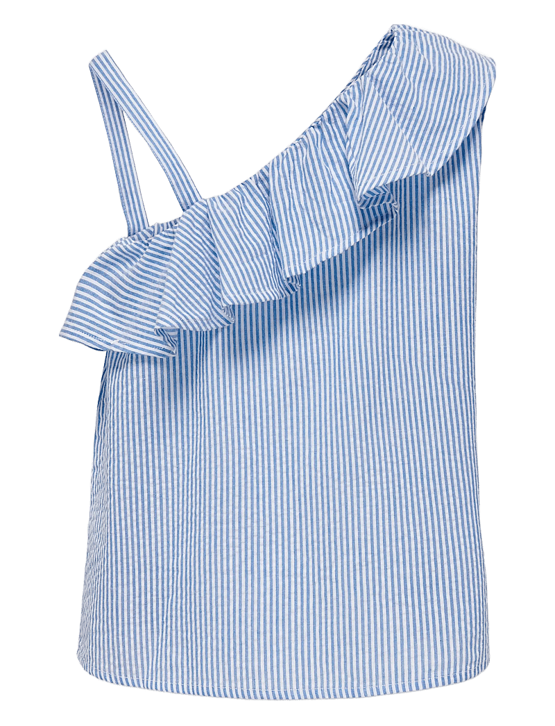 Kids Only - KOGSMILLA S/L ONESHOULDER TOP WVN - blusar & tunikor - cloud dancer - 2