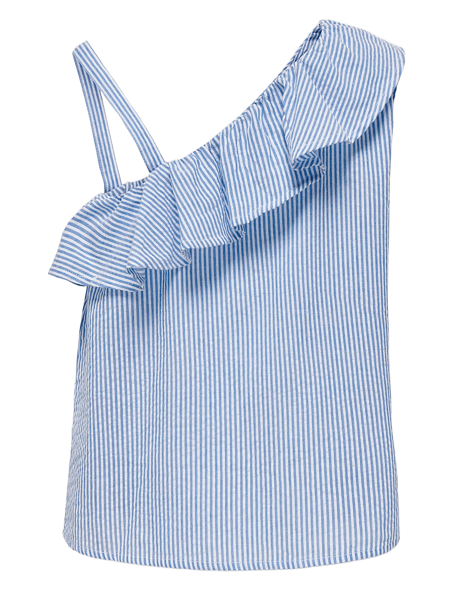 Kids Only - KOGSMILLA S/L ONESHOULDER TOP WVN - tanktops - cloud dancer - 2