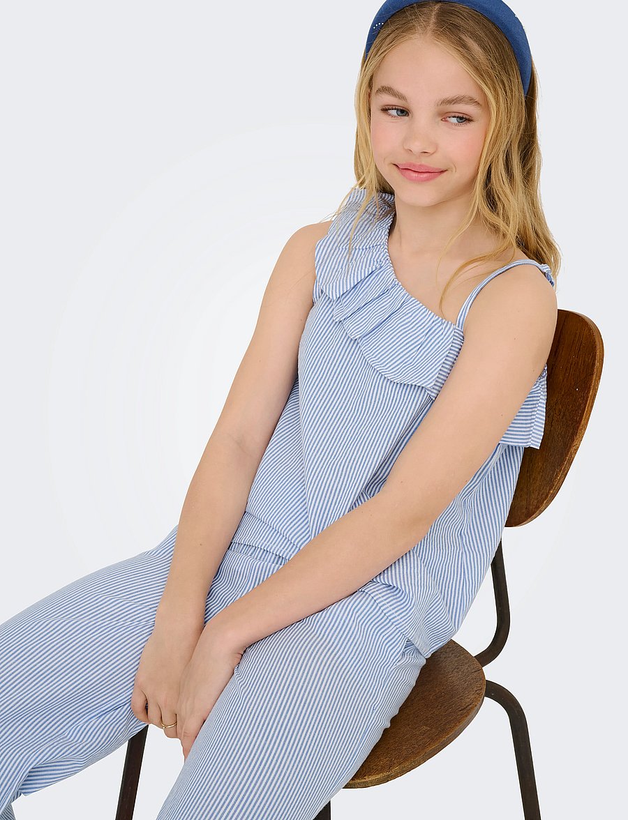 Kids Only - KOGSMILLA S/L ONESHOULDER TOP WVN - tanktops - cloud dancer - 4