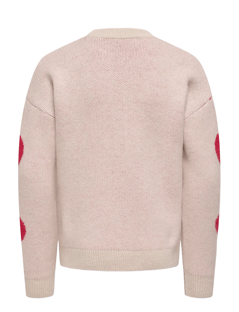 Kids Only - KOGNAJA L/S FLOWER PULLOVER KNT - stickade tröjor - birch - 1