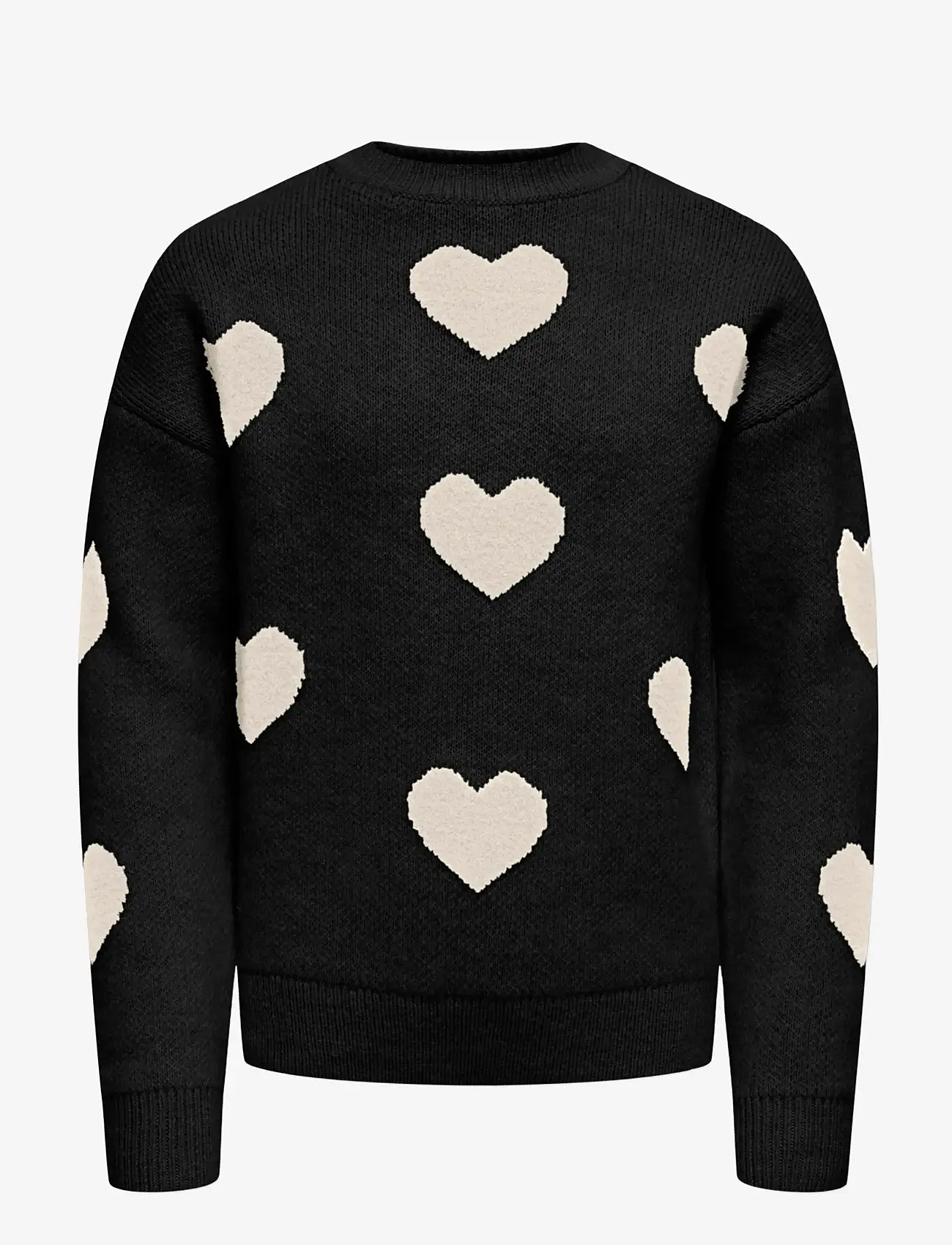 Kids Only - KOGNAJA L/S FLOWER PULLOVER KNT - gensere - black - 0