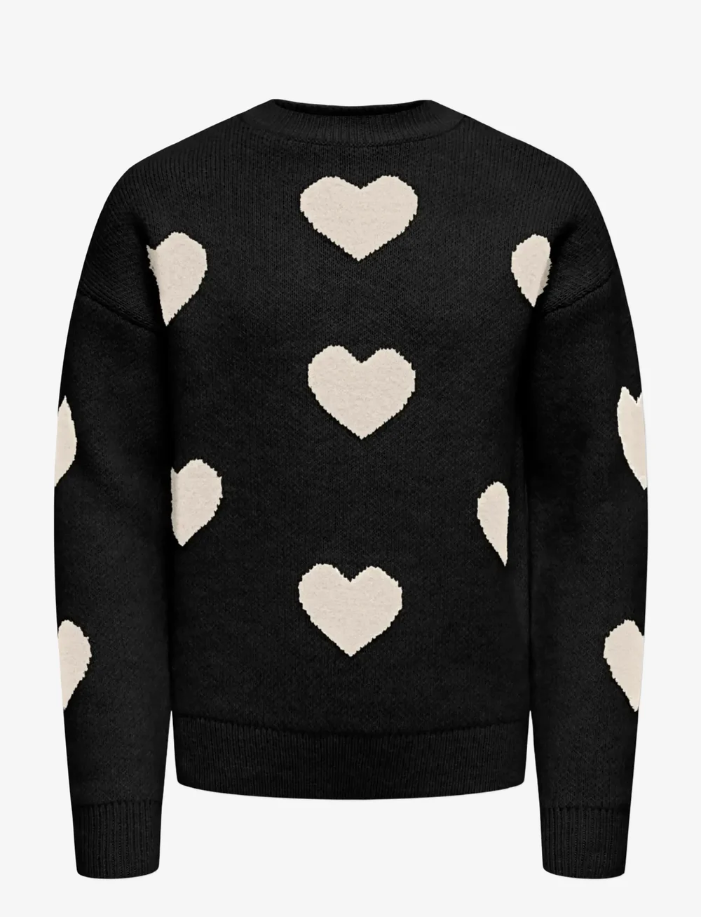 Kids Only - KOGNAJA L/S FLOWER PULLOVER KNT - pullover - black - 0