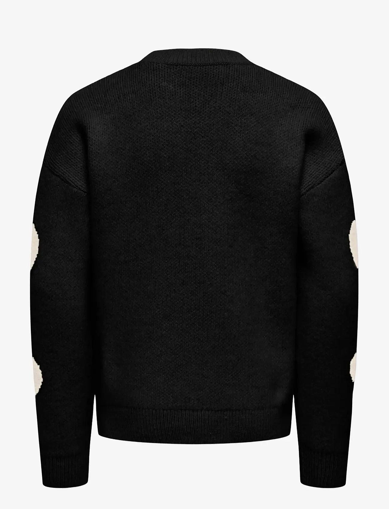 Kids Only - KOGNAJA L/S FLOWER PULLOVER KNT - gensere - black - 1