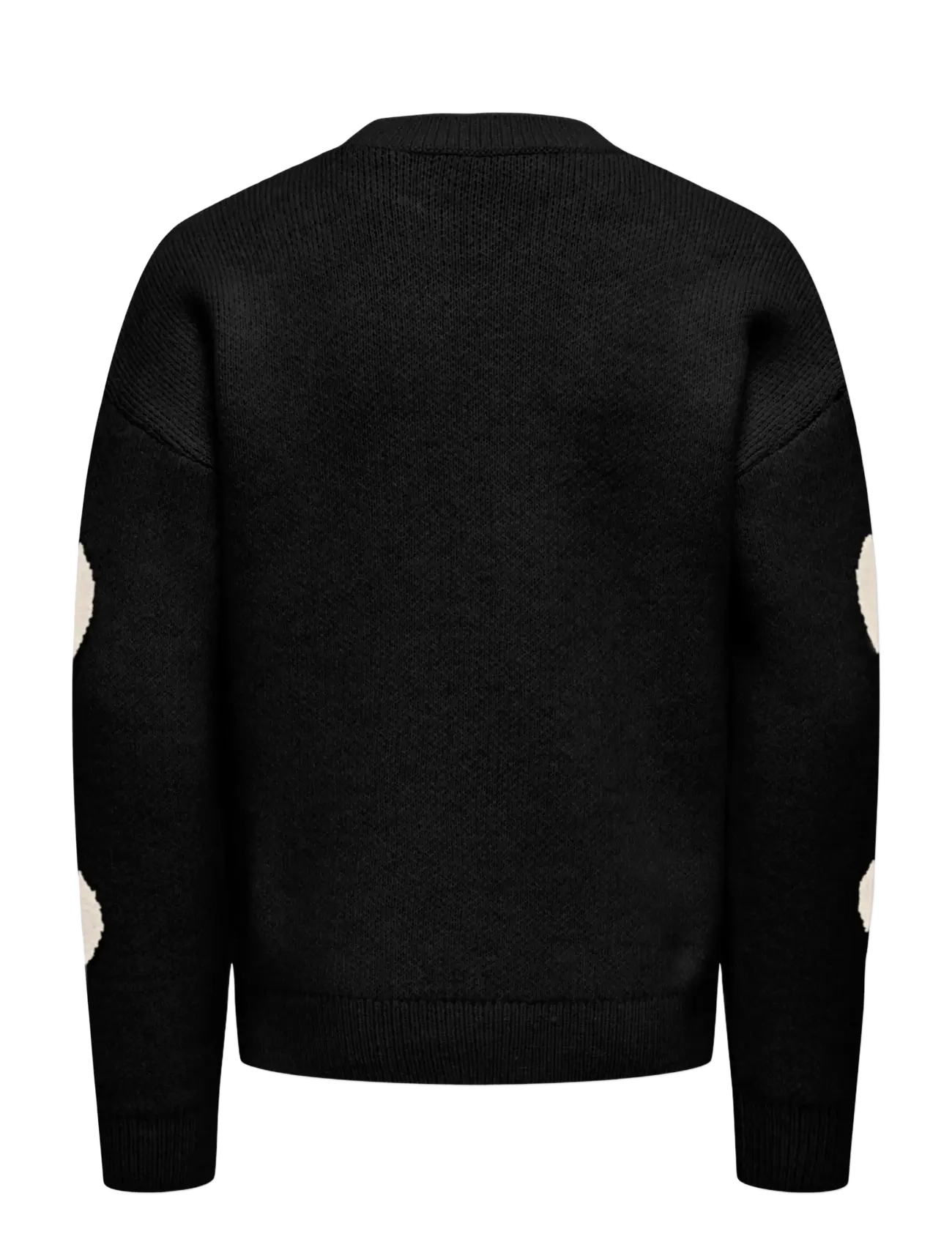 Kids Only - KOGNAJA L/S FLOWER PULLOVER KNT - jumpers - black - 1