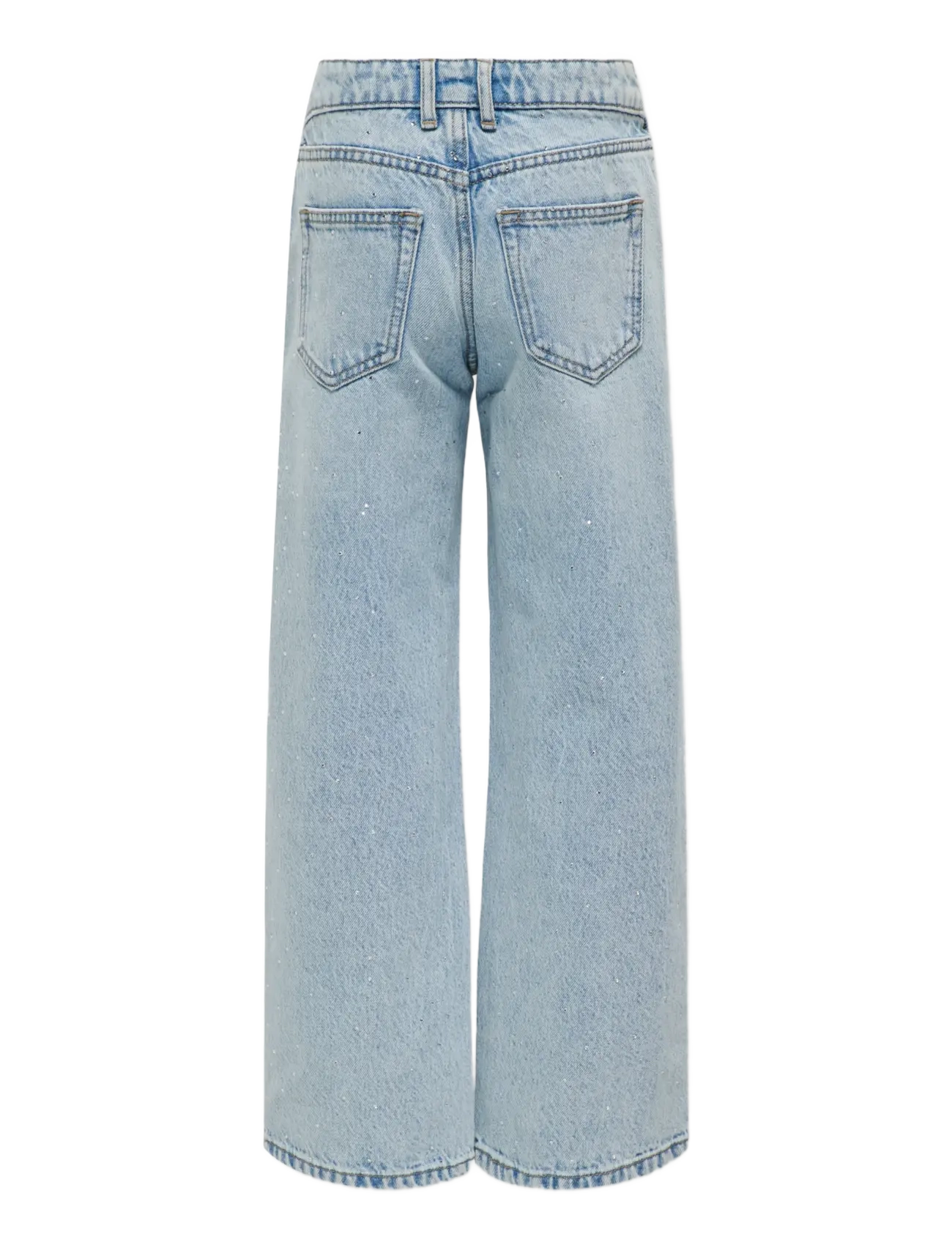 Kids Only - KOGCOBAIN RHINESTONE WIDE DNM AZG NOOS - hosen mit weitem bein - light blue denim - 2