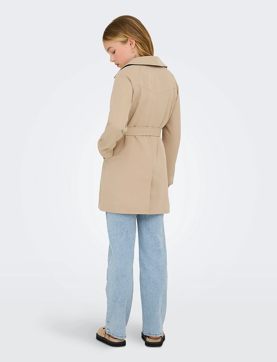 Kids Only - KOGCHLOE LIFE TRENCHCOAT DB OTW NOOS - lette jakker - tannin - 3